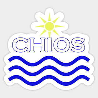 CHIOS-Greece Sun Water Sticker